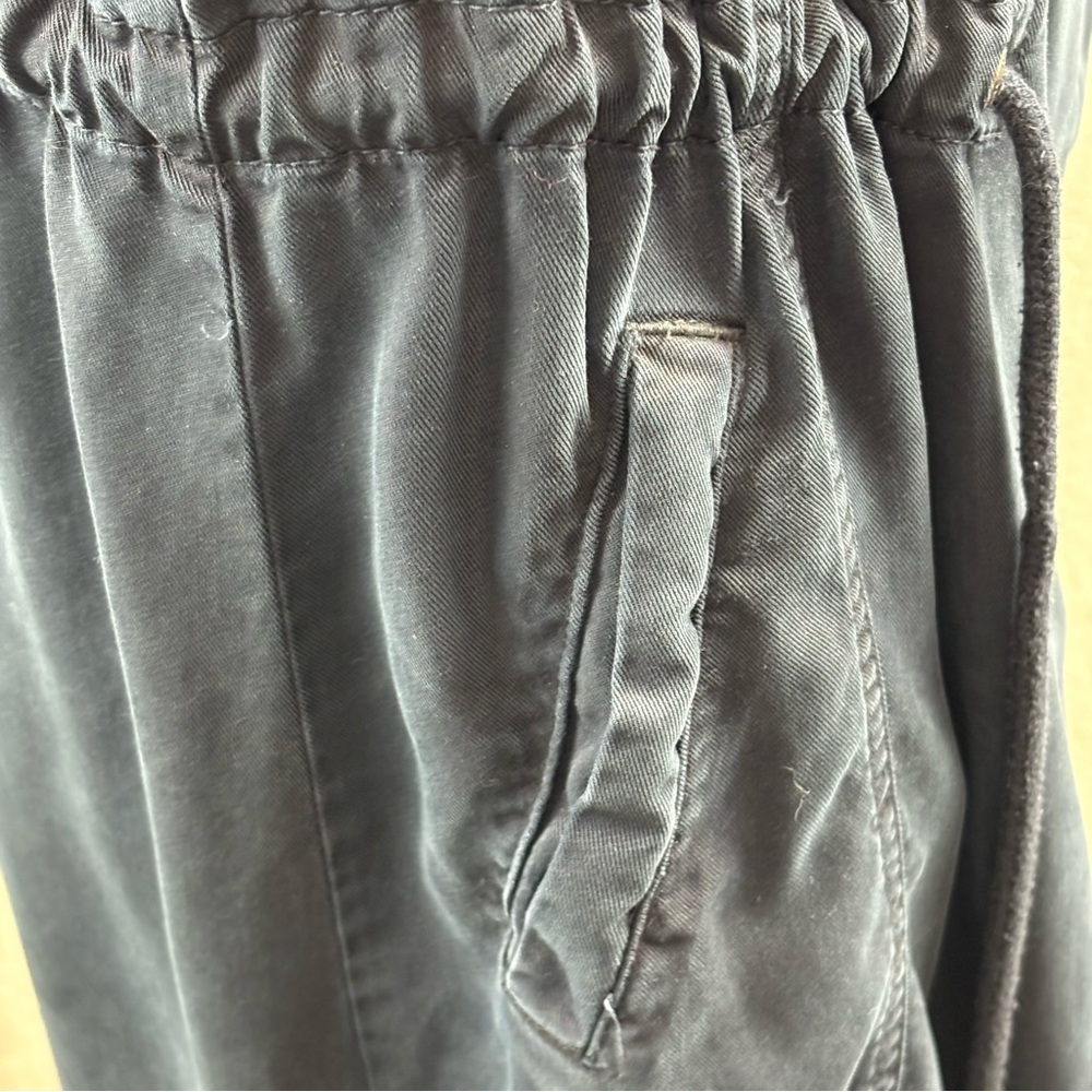Max Jeans Dark Navy Blue Tencel Open Waterfall Drawstring Waist Jacket M - Picture 11 of 14